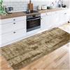 Siunwdiy Tappeti Runner Antiscivolo e Lavabile per Corridoio Bagno Salotto, Tappeto Passatoia Cucina 1.5 Metri, Tappeto Salotto Moderno, Ingresso, Scendiletto Casa -Colore Marrone,70X150CM