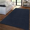 TT Home Tappeto Salotto Moderno, Camera da Letto, Pelo Corto, Lavabile, Monocolore Pastello, Facile da Pulire, Colore:Blu marino, Dimensione:60x100 cm
