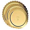 POLIART Vassoio sotto Torta Piatto Ala Oro 10PZ Circolare Cartone Dorato Trasporto Dolci (32 CM)