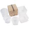 Euroshoppingonline Set di 5 fuscelle fuscella canestrate stampini per Formaggio a Forma di cestini, Ricotta e Altri Piccoli Formaggi di Capra Morbidi