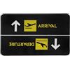Hintyne Zerbini per esterni zerbini di benvenuto per porta d'ingresso 50 * 80 cm tappetino antiscivolo per ingresso partenze/arrivi aeroportuali soggiorno/cucina/portico anteriore.