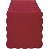 BLANC MARICLO' Runner striscia da tavolo rettangolare cotone rosso 45x140 cm
