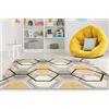 Carpeto Rugs Tappeto Bambini Morbido - Tappeto Pelo Corto Moderno Geometrico - Tappeto Cameretta - Tappeti Camera da Letto Grandi Dimensioni - Giallo Grigio 1-160 x 220 cm