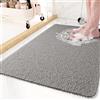 PALVJIE Tappetino da doccia, 60 x 90 cm, in PVC, antimuffa, tappetino da bagno in luffa per bagno e vasca da bagno, antiscivolo in luffa interna, ad asciugatura rapida