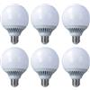 LEDLUX 6 PCS Lampada Led E27 Globo G95 15W 220V, Bianco Neutro 4200K, Diametro 95mm Lunghezza 133mm