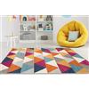 Carpeto Rugs Tappeto Bambini Morbido - Tappeto Pelo Corto Moderno Geometrico - Tappeto Cameretta - Tappeti Camera da Letto Grandi Dimensioni - Arancione - 140 x 190 cm