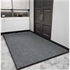 YHXAIQ Zerbino Ingresso Esterno e Interno, Tappeto Ingresso Interno, Assorbente e Antiscivolo, in Poliestere e TPE per Porte d'Ingresso, Cortili e Verande(Gray,100 x 110 cm)
