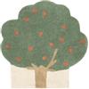 RugVista Apple tree, Tappeto per bambini, Moderni, 150 x cm, Pelo corto, Cameretta, Lavabile in lavatrice, Senza sostanze chimiche pericolose, Verde/Terracotta
