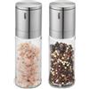 GEFU LAMOLA - Macinasale e pepe, set da 2 pezzi, macinino in ceramica continua, chiusura aroma, acciaio inox e vetro, macinaspezie manuale