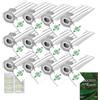 IMPORT GE.RA. EXPORT Sacchetti Aspirapolevre Compatibili con Folletto VK7 VK7S FP7 FP7S, Sacchetto in Microfibra 5 Strati + Profumini + Cristalli PINO (12 Sacchetti + Profumini + Deodorante 05)