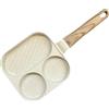 Generico Padella Pancake Antiaderente | Padella Per Uova 3 Scomparti | Tegame Multiuso per Cucina Induzione Elettrica | Cottura per Omelette Bistecca Sandwich Colazione Griglia Ristorante Casa Utensi