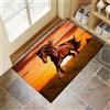 CEDNXOER Zerbino Ingresso Interno 45 x 75 cm,Antiscivolo Assorbente Tappeto Ingresso Tramonto Cavalli In Corsa,Tappetino D'Ingresso Lavabile Natura Animali,Basso Profilo Zerbino Trappola Sporco