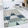Paco Home Tappeto Bambini Cameretta Da Gioco Bebè Animali Arcobaleno Cuore, Dimensione:80x150 cm, Colore:Grigio