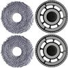 MeevrgR Kit di staffe e cuscinetti per robot aspirapolvere Roborock QV35A QV35S per Qrevo S5V Edge Curv S5A S5X - 2 staffe + 2 stracci in microfibra di ricambio