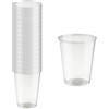 Generico 1000 Bicchieri trasparenti in Plastica per Acqua 200 CC 10 Confezioni da 100 pz Cadauna trasparente 200cc Bicchiere festa party casa