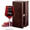Maverton Calice da vino Rubino XL - incisione personalizzata - 530 ml - in vetro - ideale per il vino rosso e bianco - regalo di compleanno per la donna regalo san valentino per lei - battito cardiaco