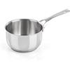 Barazzoni, My Pot, Casseruola 1 manico ø14cm, Acciaio Inox 18/10, Capacità 0,8lt, Triplo fondo adatto anche per Induzione, Made in Italy
