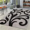 TT Home Tappeto Soggiorno Moderno Pelo Corto Effetto 3D Geometrico A Onde, Colore:Grigio, Dimensione:60x110 cm