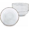 ARCA, Servizio di Piatti, Set di 6 Piatti Fondi, Realizzati in Melamina, Set per la Tavola, Colore Bianco, Collezione Tierra, 20x4 cm