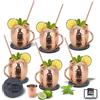 Orso Chef Set Completo Di 6 Bicchieri Cocktail Moscow Mule Rame Accompagnati Da Cannucce, Sottobicchieri E Dosatore Acquistando In Omaggio Esclusivo E-book Con Ricette E Suggerimenti Per Cocktail