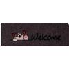 Generic Zerbino 25X70 antiscivolo Fantasia Welcome Gatto ultraresistente Colore Marrone