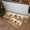 Generic Tappetini da cucina natalizi per pavimento, morbidi tappetini vintage con motivo bosco, imbottiti, comodi, lavabili, antiscivolo, per lavelli da cucina, lavanderia e bagno, 2 pezzi