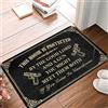 Dsoluuing Zerbino Tappeto This House is Protected by The Good Lord and A Gun Tappeto Camper Decor Room Accessories for Men (Dimensioni: 40 x 60 cm)