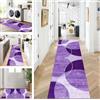 ZUZEKU - Tappeto da cucina/corridoio/soggiorno/camera da letto, lavabile, antiscivolo, vintage, in lana, viola, lungo, venduto al metro, personalizzabile, 40 x 280 cm
