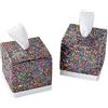 C.X.Y. 50 Pezzi Scatola Porta confetti Scintillio Dell'oro Brillante Lucido per Ospiti Bomboniera Cubo 5 * 5 * 5cm (COLORATO)
