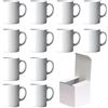 AL PRODUCTION Set Tazze per Sublimazione in Ceramica Bianca 330ml - Tazza Mug di Categoria AAA inclusa di Scatola per Gadget e Personalizzazioni - Made in Italy (Bianco, 12 Unità)
