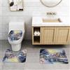 EMCLKS Tappeto Bagno Set di 3 Tappeti da Bagno Antiscivolo,Asciugatura Veloce,Ponte di Natale,Molto Assorbente e Soffice per Bagno Tappeti,