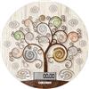 Lupia - Bilancia Digitale da Cucina in Vetro Temperato decorato TREE Albero della Vita D.18,5 cm, Idea Regalo scatola bianca, Display LED, Design Elegante Bomboniera, batteria CR2032, Made in Italy