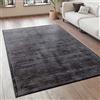 Paco Home Tappeto Salotto Moderno Vintage Pelo Corto Fatto A Mano Pregiato 100% Viscosa, Dimensione:160x230 cm, Colore:Antracite