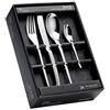 Eme Posaterie Black - Set di Posate da Tavola in acciaio inox 18/0, Nichel Free, per 6 persone, 24 pezzi
