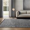 SIMPEX Tappeto in Cotone Chenille Grigio 160x230 cm Lavabile, Stile Boho, Antiscivolo e Morbido, Pelo Corto, Monocromatico Mélange, Per Soggiorno, Camera, Ufficio e Cucina