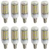 Aoxdi Lampadina LED E14 10W, Bianco Caldo 3000K, 69 SMD 5730 Equivalente alogeno 95W, Piccola vite di Edison, Per Lampadario di cristallo, lampadine cappa, AC220-240V, Pacco da 10