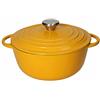 Brandani 52574 CASSERUOLA COCOTTE GIALLA GHISA SMALTATA CAPACITA 4 LT, 24x33x18h cm, 4,8 kg