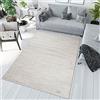TAPISO Sari Tappeto Soggiorno Moderni Pelo Corto Motivo Monocromatico Tinta Unita Grigio Chiaro Salotto Sala Camera Oeko-Tex 180 x 260 cm
