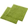 WohnDirect Set di 2 tappetini da bagno, colore verde, 45 x 45 cm, antiscivolo e lavabile, tappetino da bagno, tappetino per WC