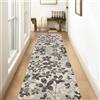 Siunwdiy Tappeto da Cucina Moderno Grigio Marrone 3 Metri Antiscivolo Lavabile Lungo Passatoia per Corridoio Camera Soggiorno, Brown 6, 50x300cm