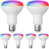 ledscom.de 6 pezzi E27 lampadine LED RGB, R80, bianco caldo - bianco freddo (2700-6300 K), 9,9 W, 950lm, Smart Home, WLAN, Alexa, opaco