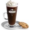 Maverton Bicchiere per latte macchiato, In vetro, Incisione personalizzata | 360 ml, Tazza per caffellatte, Cioccolata calda, Per compleanno, Per uomo, Per Lui, stella