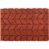 Saniplast Treccia tappeto con elegante decoro morbido in rilievo, misura 70x135 cm - colore terracotta