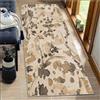 BORKOY Tappeto Runner Moderno per Cucina e Corridoio 80X100 cm - Tappeto Lungo Antiscivolo Lavabile in Pelo Corto, Motivo Astratto, Colore Marrone per Soggiorno Camera da Letto Ingresso Lavanderia