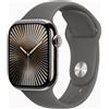 Apple Watch Series 10 Titanio 42 mm (2024) | GPS + Cellular | Naturale | Cinturino sport M/L | Grigio pietra - premium