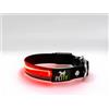 Petty Italia Collare LED Biothane XS Rosso Cane