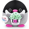 Snackles Snackle Serie 2 Snackle da 35 cm di ZURU, peluche batuffoloso, coccoloso e schiacciabile da 35 cm con accessorio snack, Penguin (Baskin Robbin)