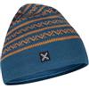 MONTURA Ethnic cap Berretto Invernale Taglia Unica in Misto Lana Caldo E Comodo - Colore: Deep Blue/Mandarino