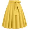 Rfmfkkg Gonna lunga da donna, vintage, a vita alta, linea skater anni '50, gonna swing da donna, Giallo, M