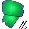 Saucer Set di lenti di ricambio e gomma per Oakley Flak 2.0 OO9295, (High Defense - Jade Green Polarized), Taglia unica